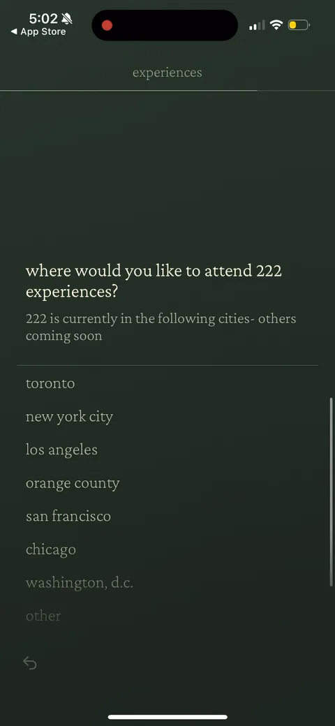 222 onboarding screen 121