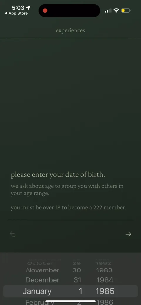 222 onboarding screen 134