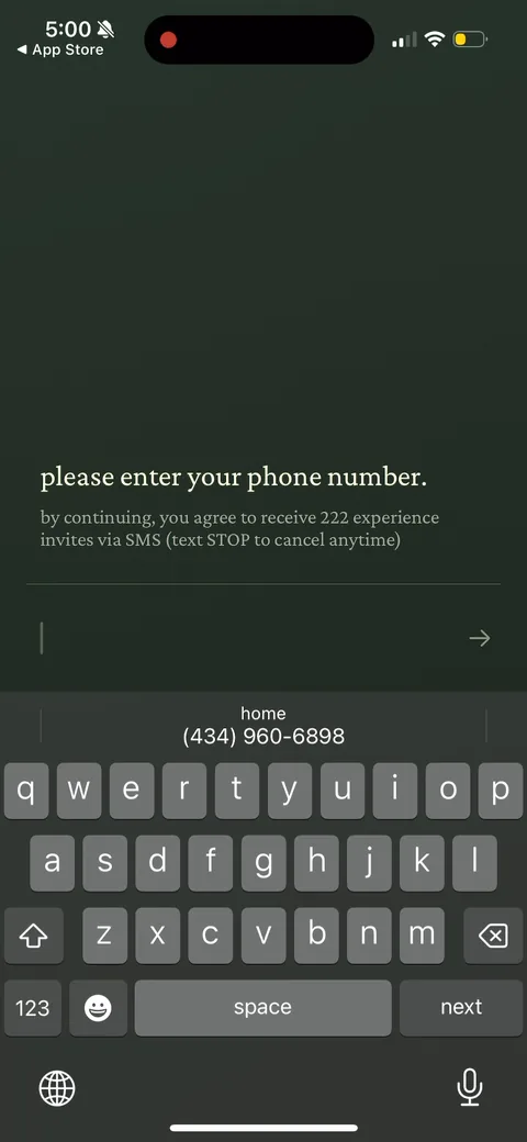 222 onboarding screen 96