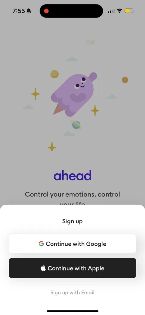 Ahead onboarding screen 7