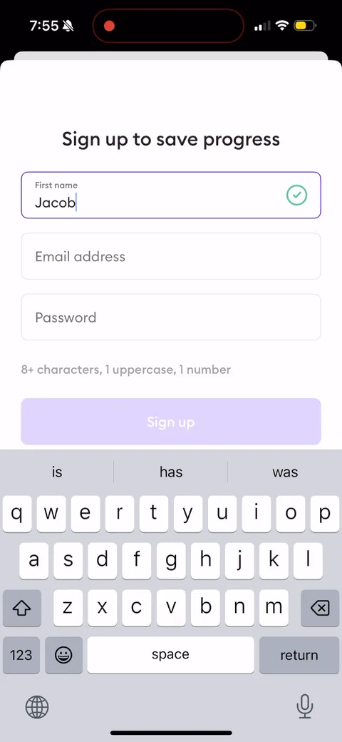 Ahead onboarding screen 9