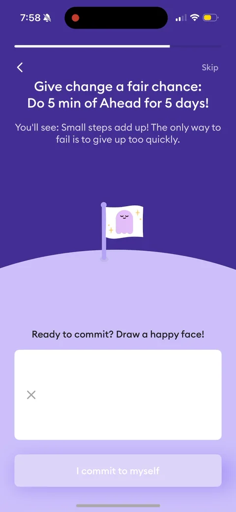 Ahead onboarding screen 43