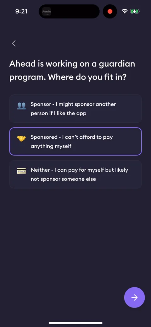 Ahead onboarding screen 13