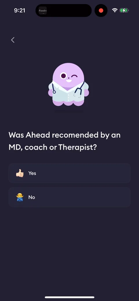 Ahead onboarding screen 15