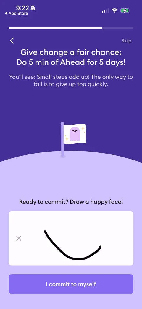 Ahead onboarding screen 33