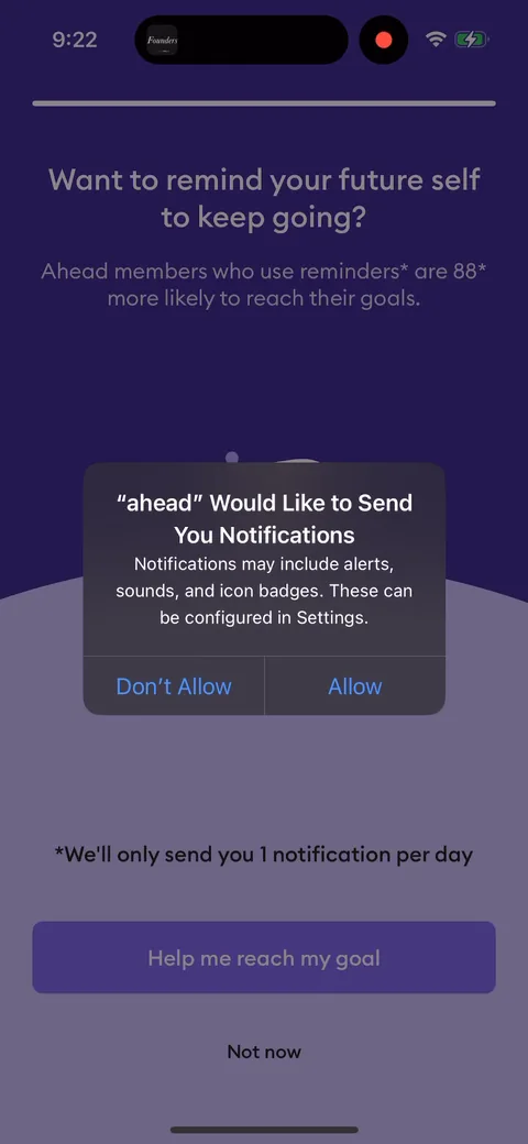Ahead onboarding screen 36