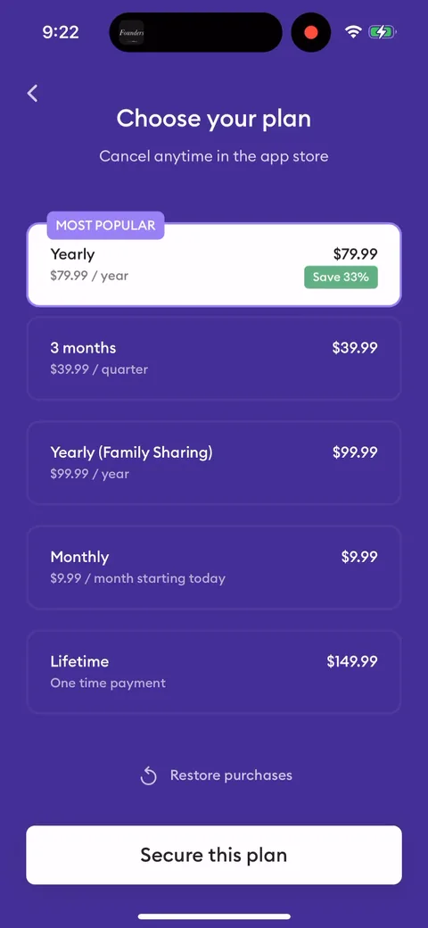 Ahead onboarding screen 52