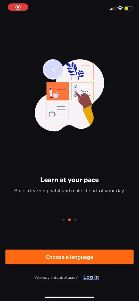 Babbel onboarding screen 2