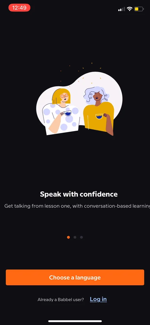 Babbel onboarding screen 4