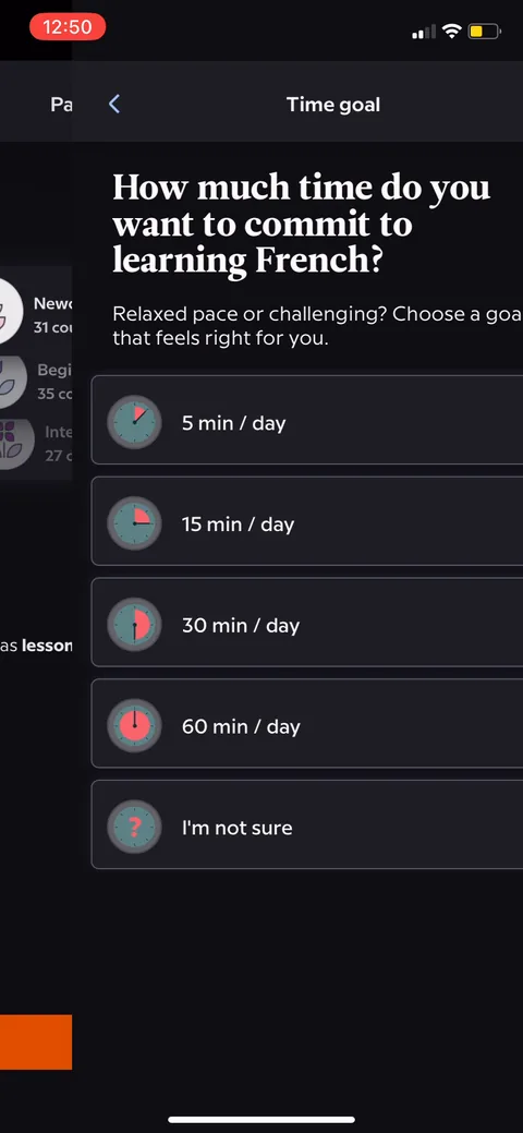 Babbel onboarding screen 12