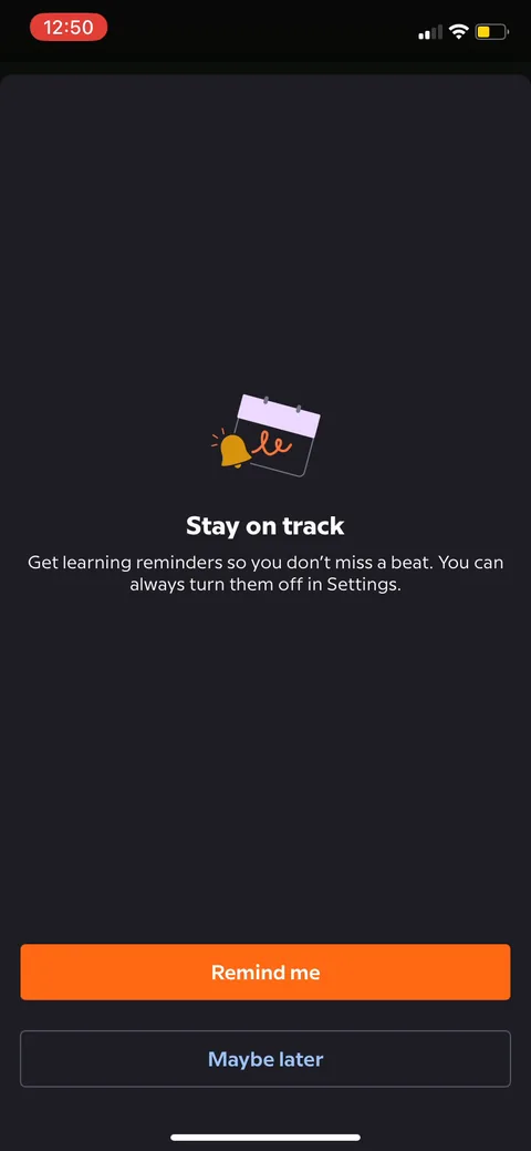 Babbel onboarding screen 14