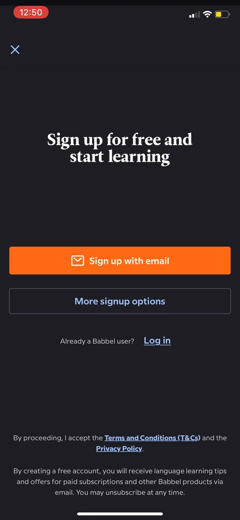 Babbel onboarding screen 22
