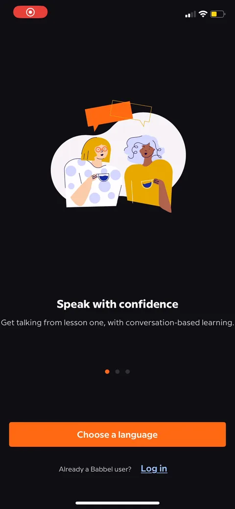 Babbel onboarding flow
