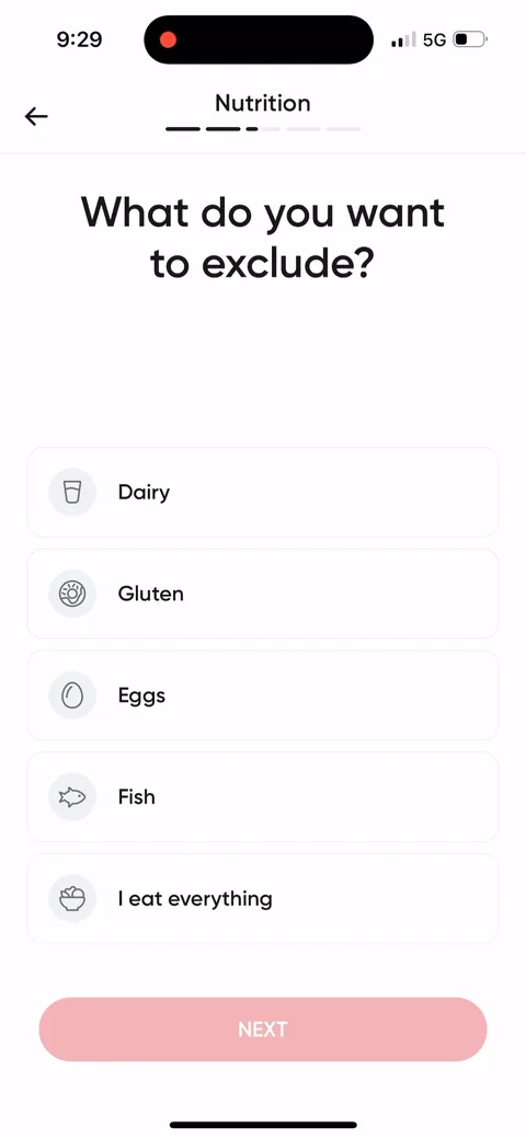 Betterme onboarding screen 35