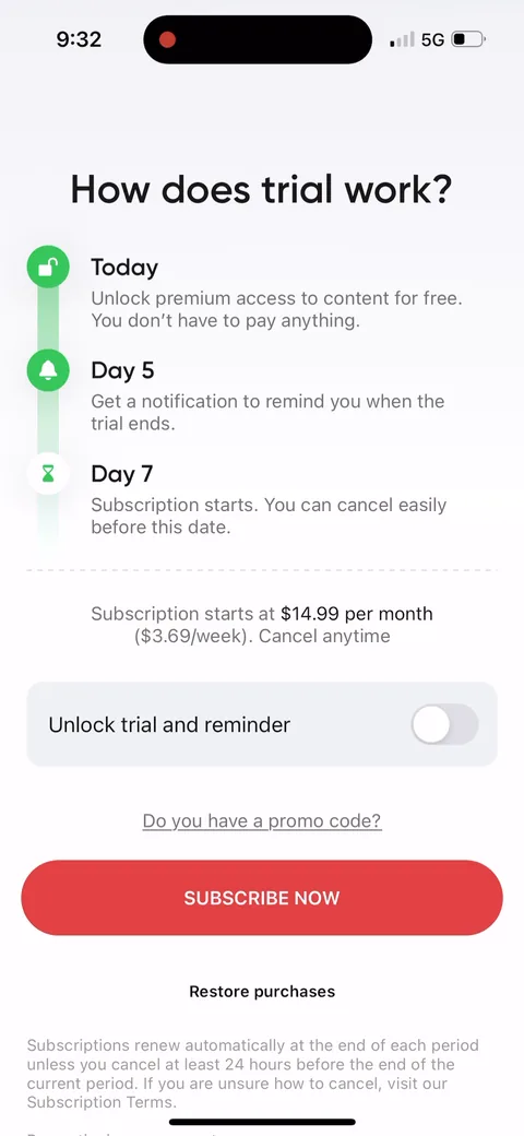 Betterme paywall with pricing, onboarding screen 62