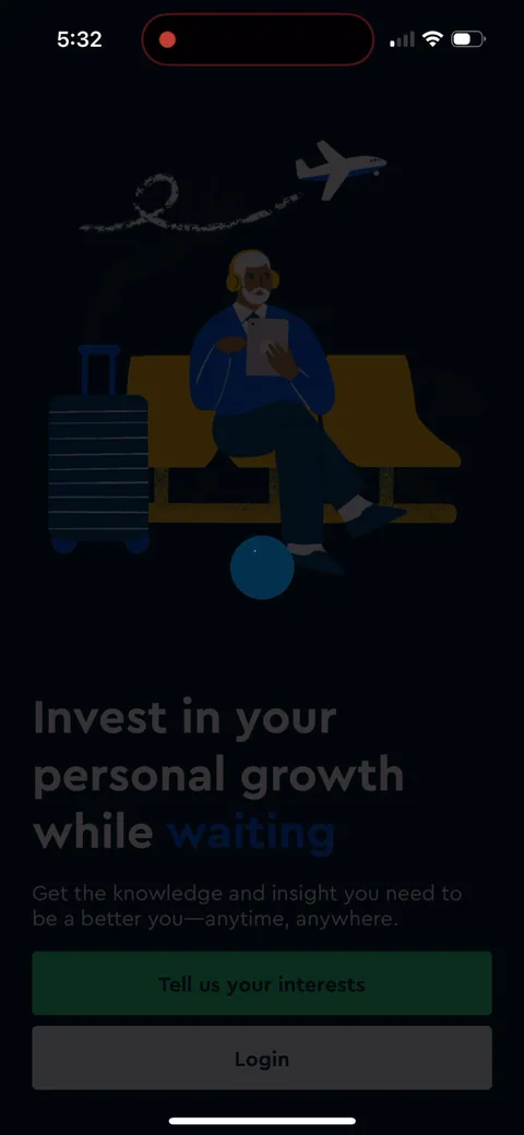 Blinkist onboarding screen 4