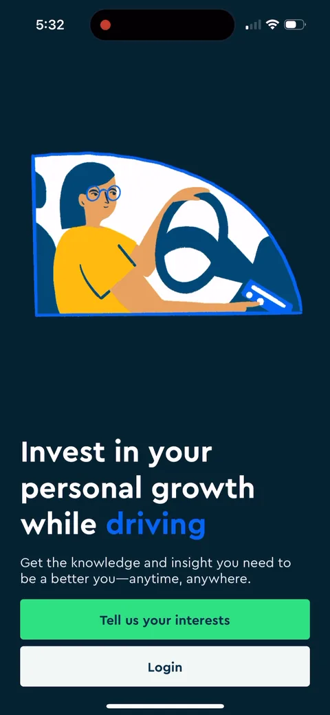 Blinkist onboarding screen 5