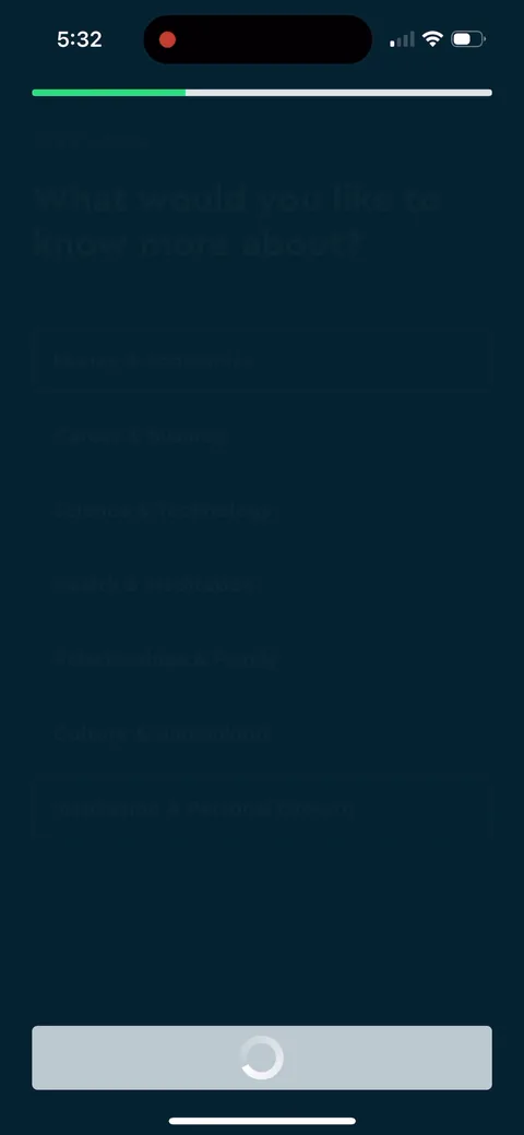 Blinkist onboarding screen 7