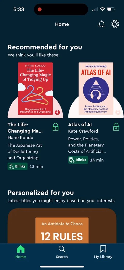 Blinkist onboarding screen 25