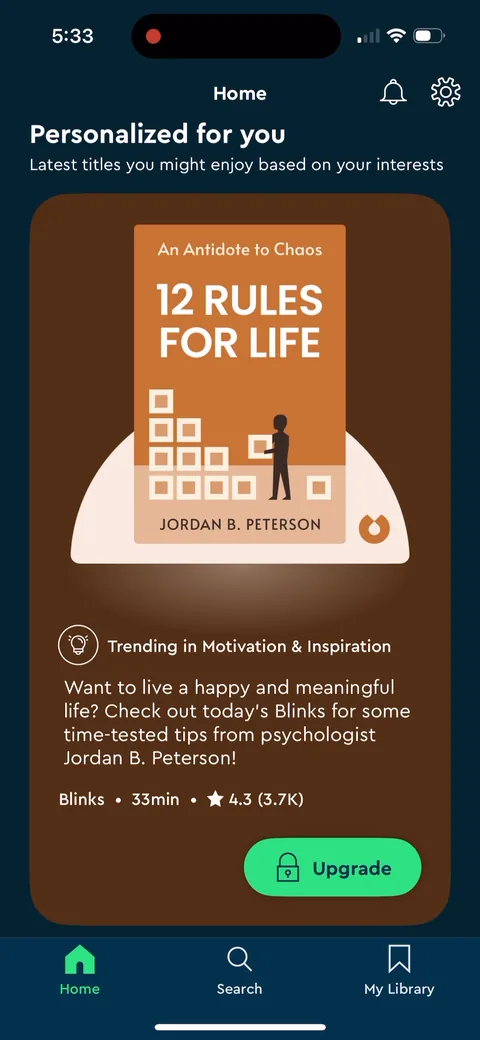 Blinkist onboarding screen 26