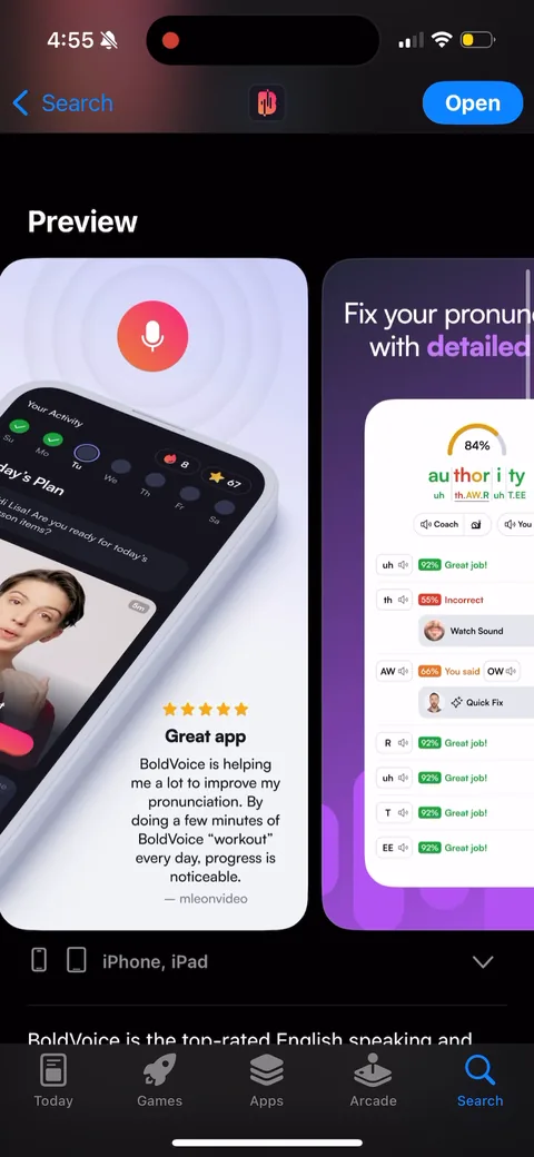 BoldVoice onboarding screen 7