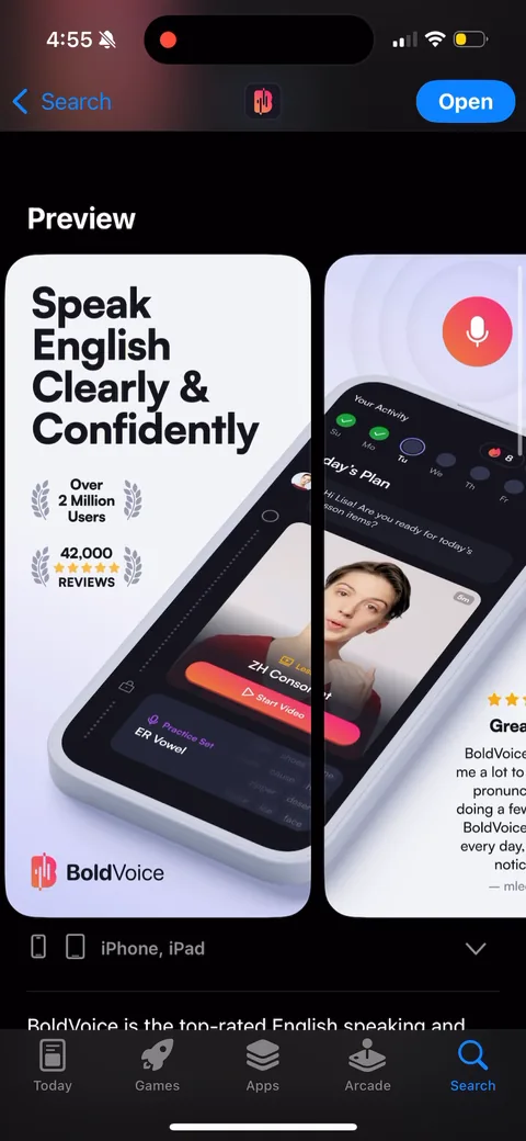 BoldVoice onboarding screen 8