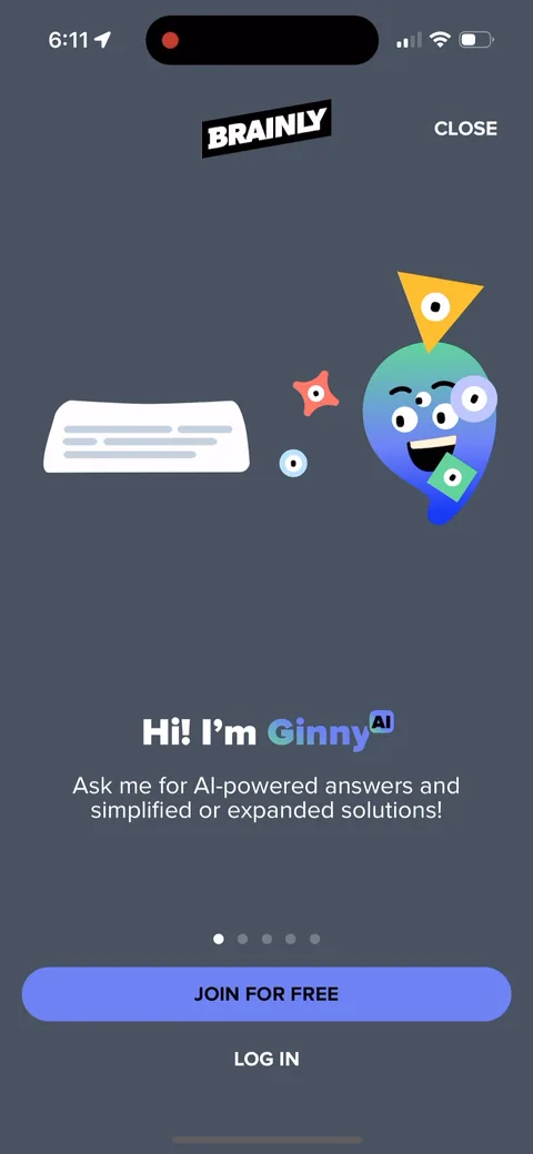 Brainly onboarding screen 4: 'Hi