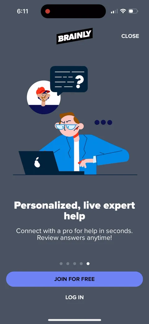Brainly onboarding screen 11