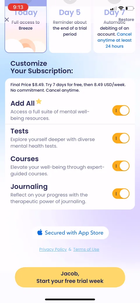 Breeze onboarding screen 12