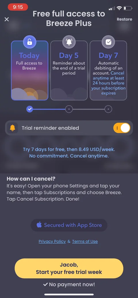 Breeze onboarding screen 31