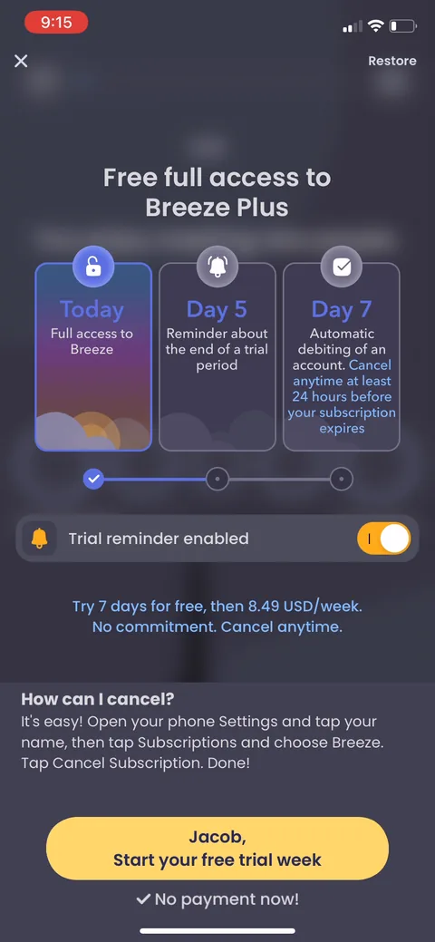 Breeze onboarding screen 32