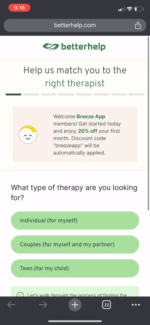 Breeze onboarding screen 57