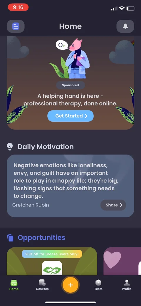 Breeze onboarding screen 65