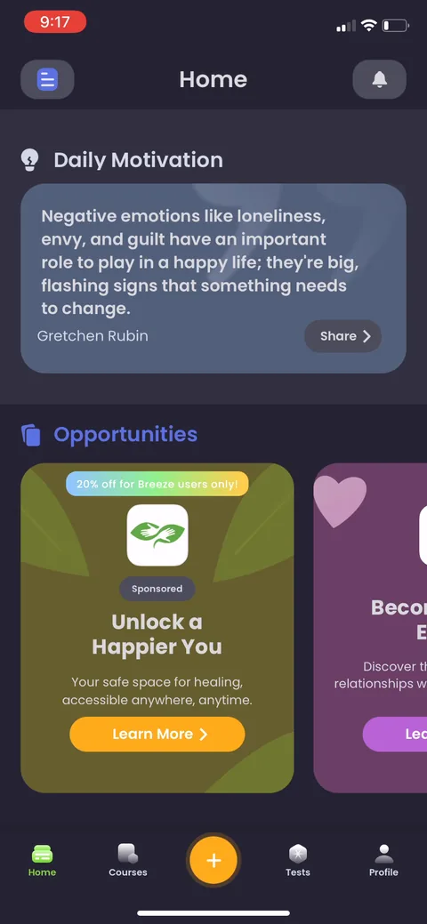 Breeze onboarding screen 92