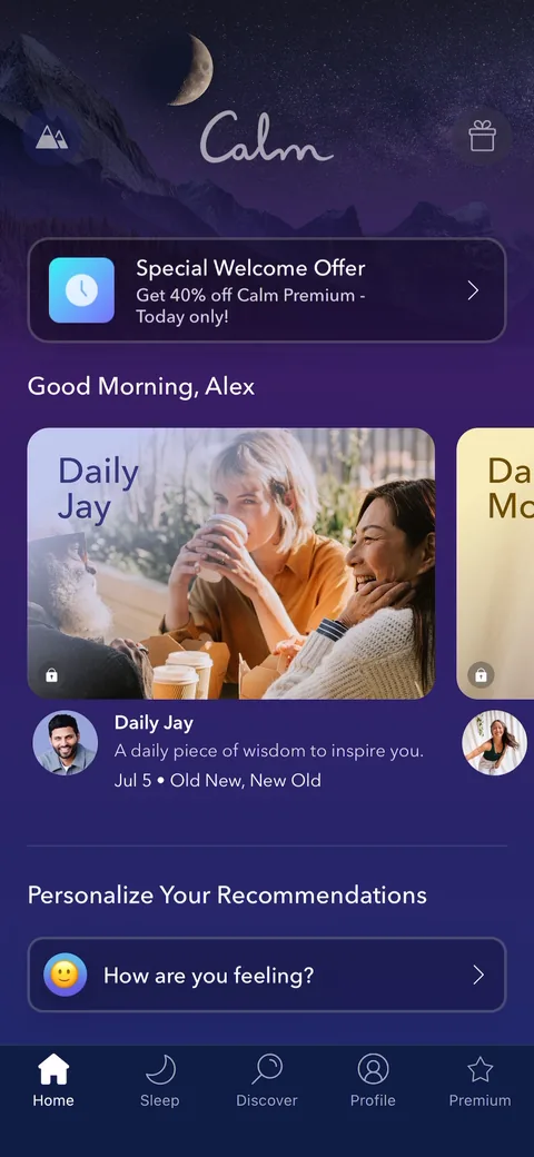 Calm onboarding screen 20