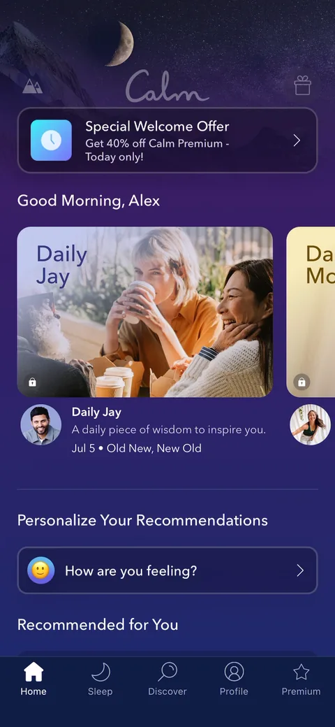 Calm onboarding screen 21