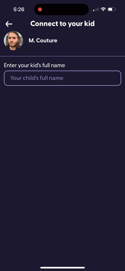 Classdojo onboarding screen 14: Connect by typing your kid's full name, then 'Request to connect' for the teacher to approve