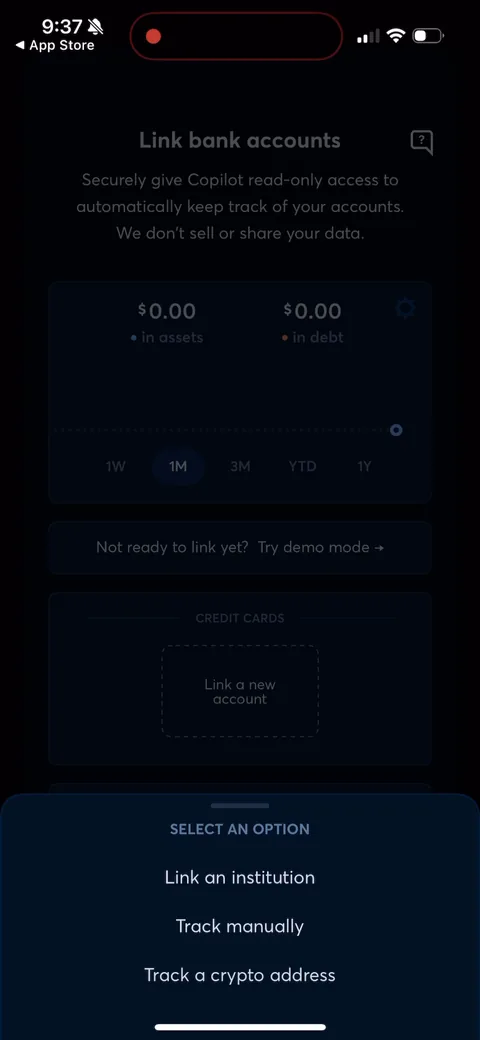 Copilot onboarding screen 101
