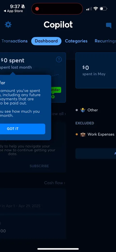Copilot onboarding screen 116