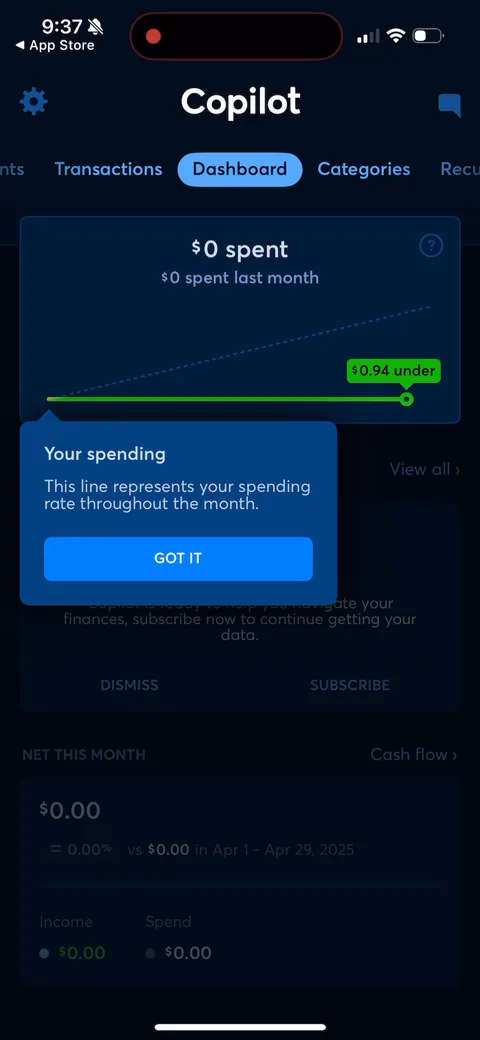 Copilot onboarding screen 119