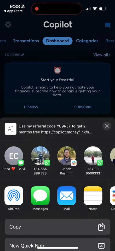 Copilot onboarding screen 138