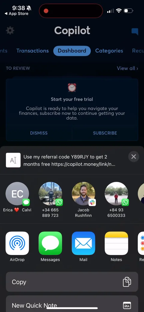 Copilot onboarding screen 142