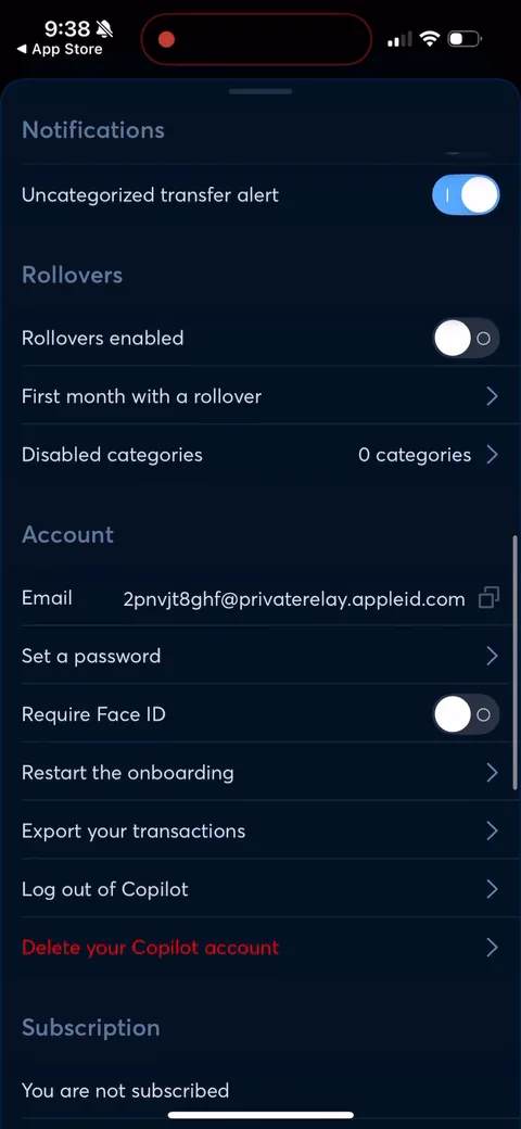 Copilot onboarding screen 167