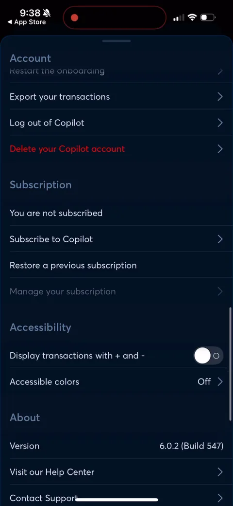 Copilot onboarding screen 169