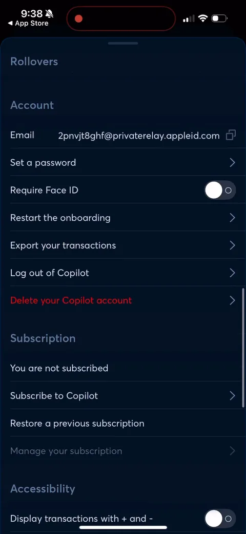 Copilot onboarding screen 171