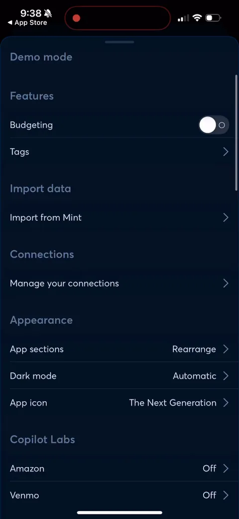 Copilot onboarding screen 176
