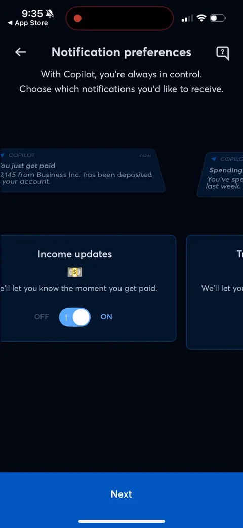 Copilot onboarding screen 18