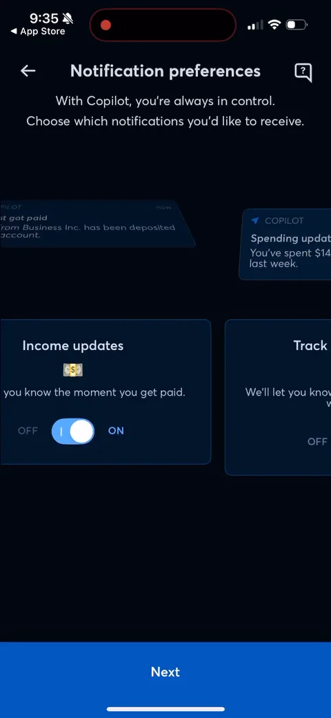 Copilot onboarding screen 27