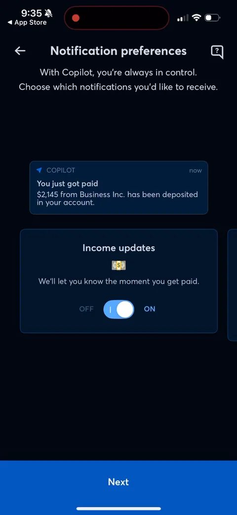 Copilot onboarding screen 28