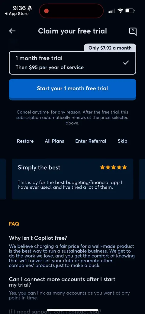Copilot onboarding screen 47